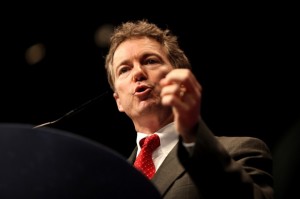 Senator Rand Paul during his filibuster on March 6th, 2013.